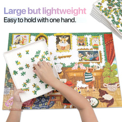 Playboda smooth-stacking trays prevent sticking during puzzle setup
