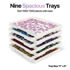 Playboda white-background trays for clear piece visibility during sorting