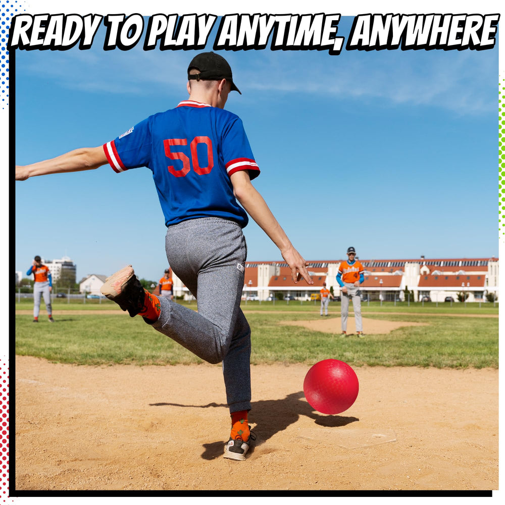 PlayBolt 8.5-inch orange playground ball durable for school and family fun.