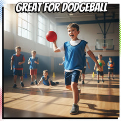 Durable rubber ball performing well on grass and gym floors for active play.