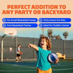PlayBolt floating mini basketball in pool for water play