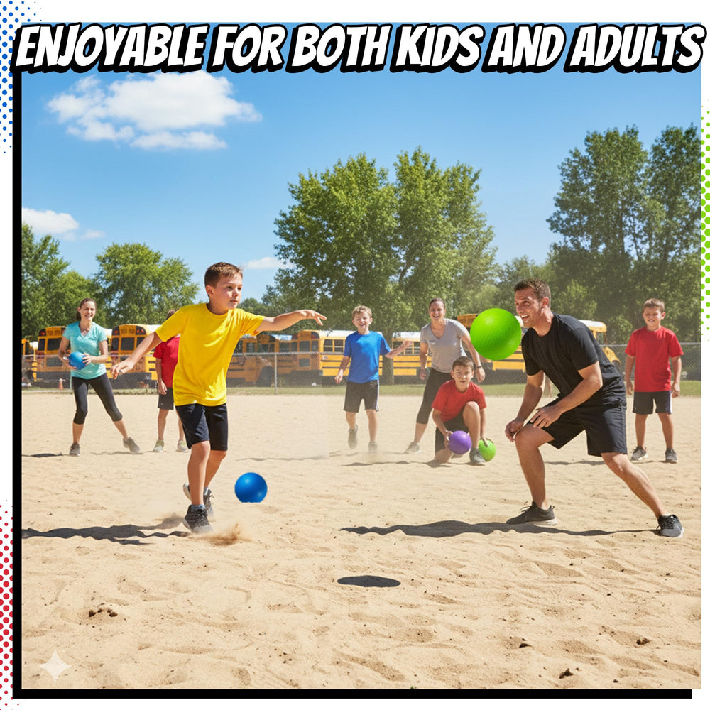 PlayBolt balls used in four square and PE class drills.