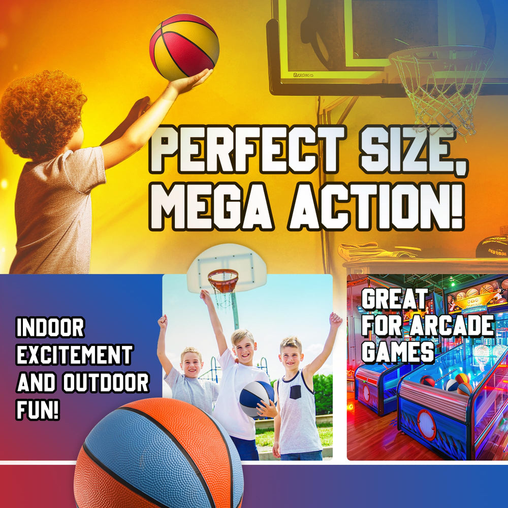 PlayBolt orange-blue mini basketball for kids' games