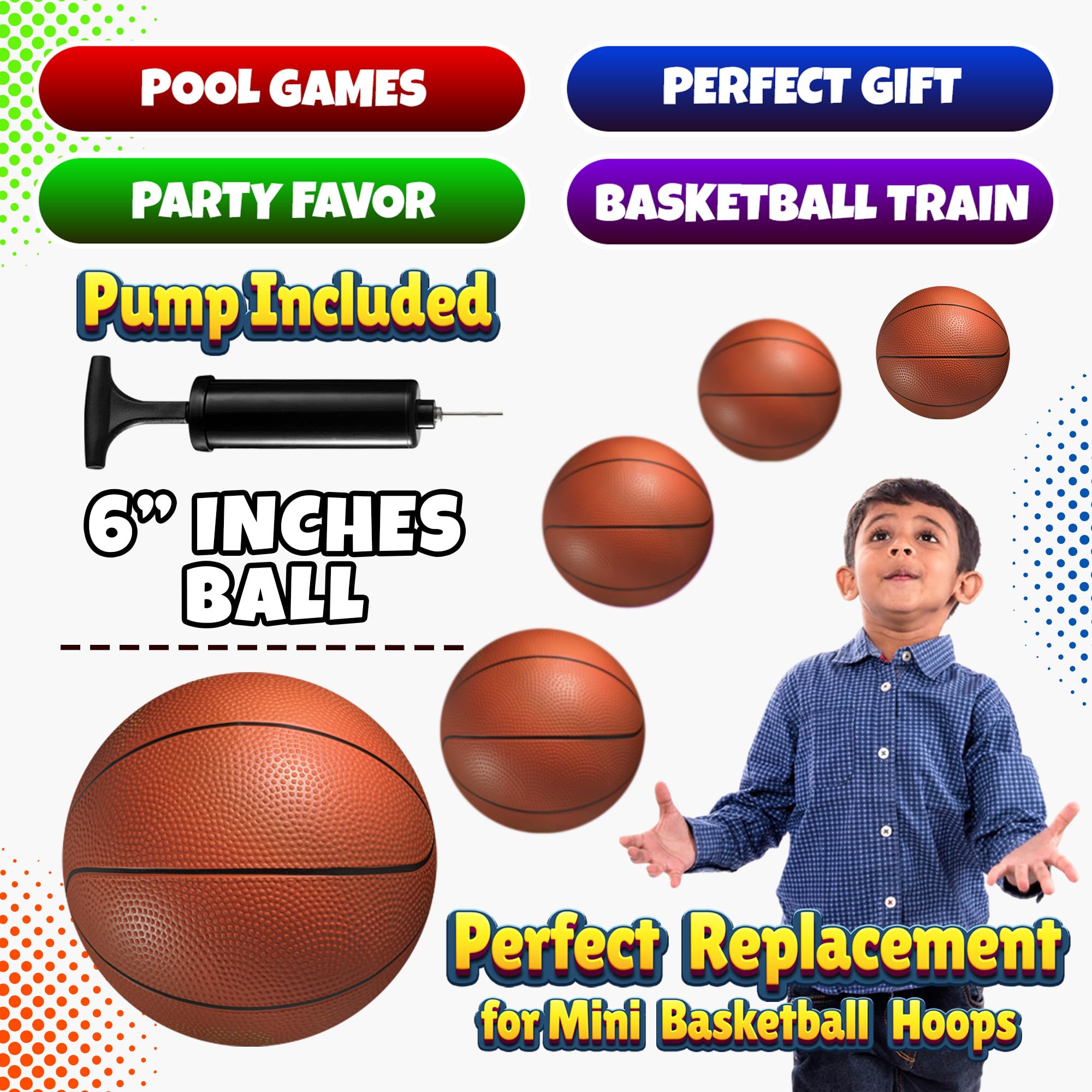 PlayBolt mini balls float in water for pool basketball and pool parties.