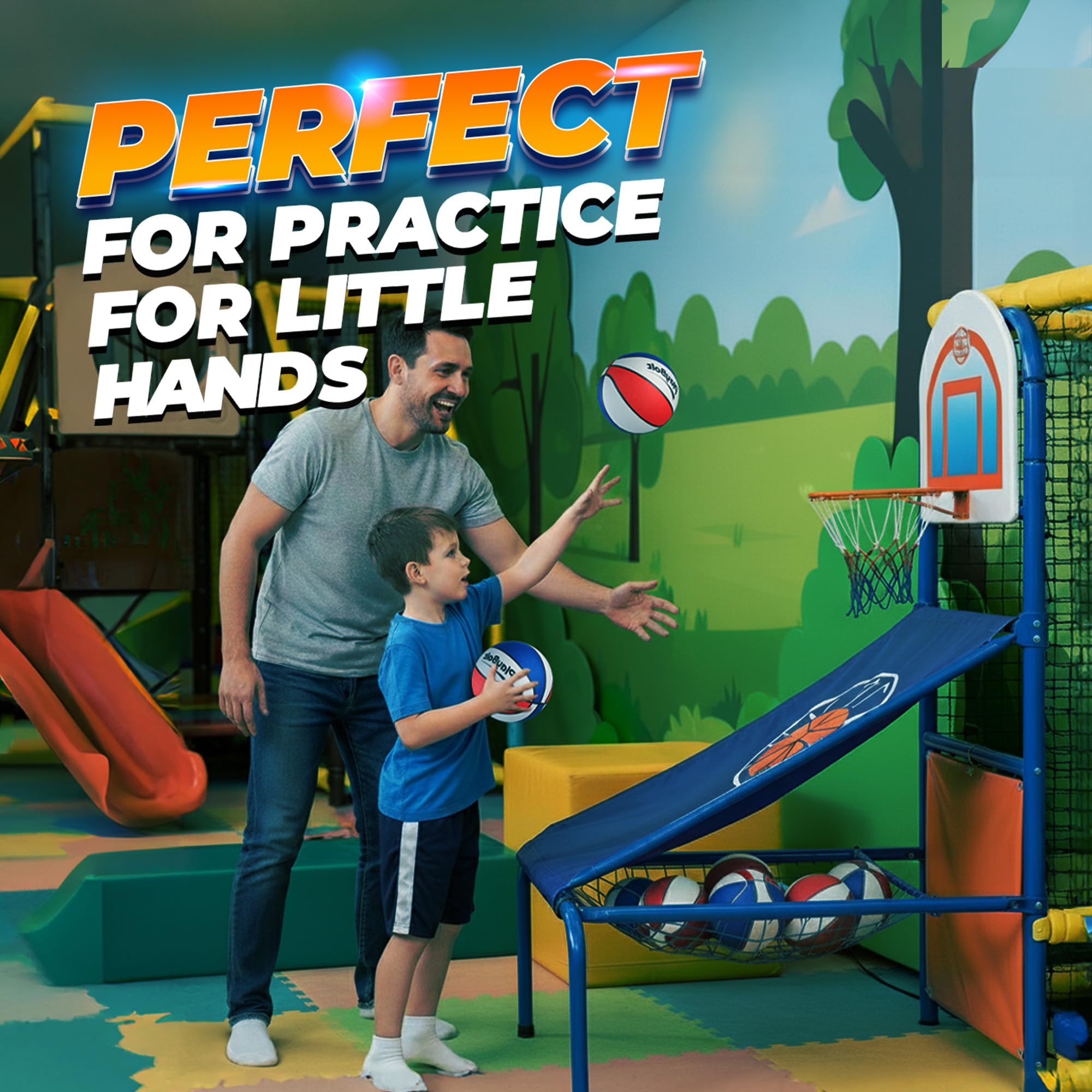 PlayBolt pump with needle enables quick inflation for ready-to-play sessions.