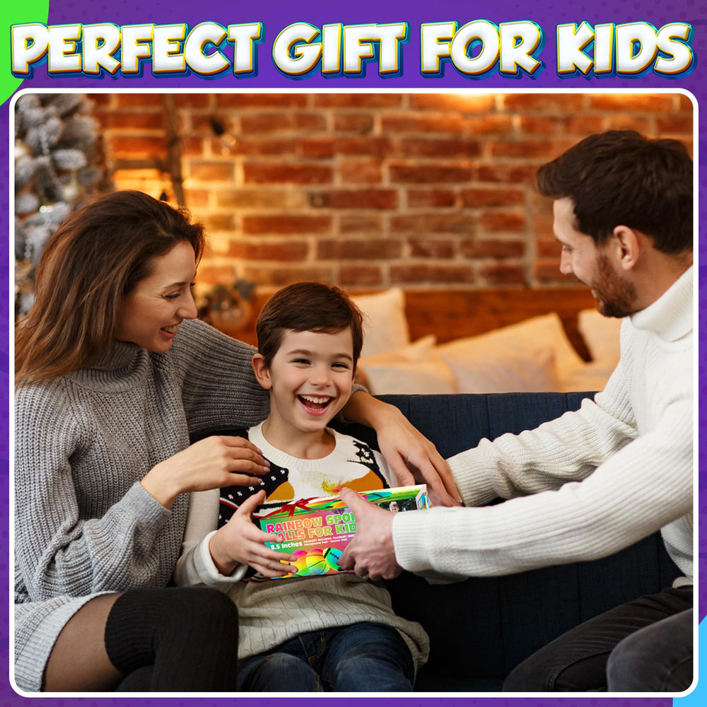 PlayBolt rainbow basketball 8.5-inch with soft material for small hands
