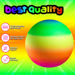 PlayBolt Rainbow Playground Ball with rugged texture for reliable grip