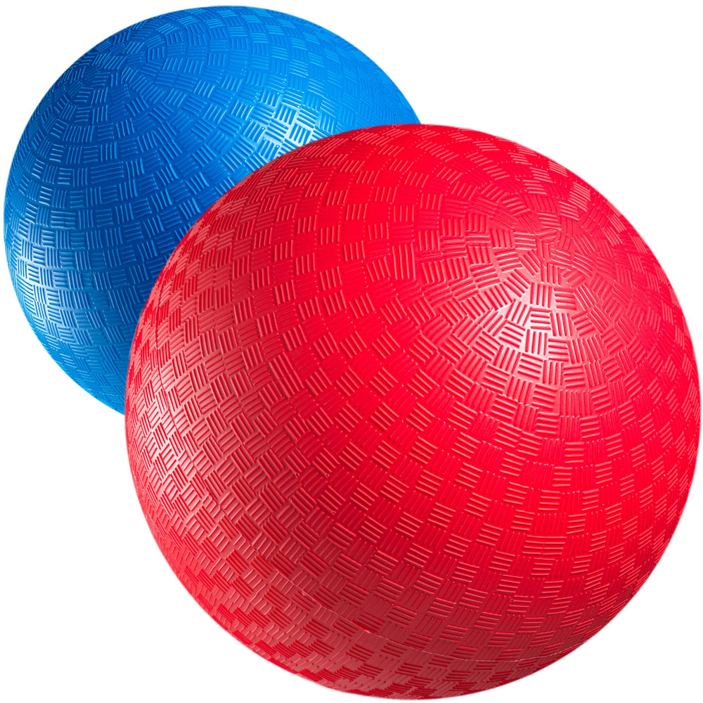 PlayBolt red and blue 9-inch kickball pair for versatile backyard and gym play