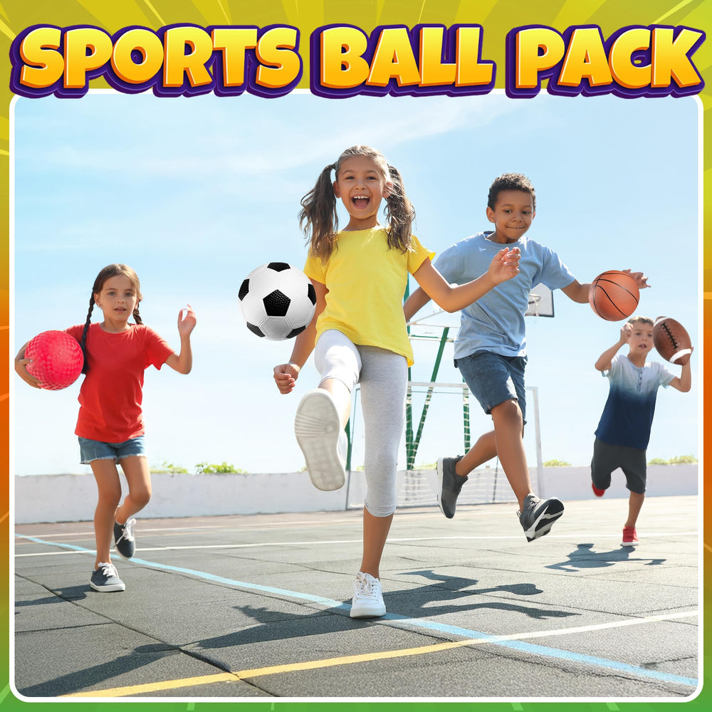 PlayBolt 4-pack of kids balls for family play and learning
