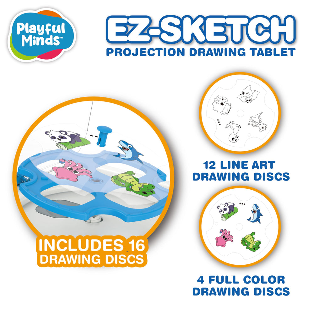 Playful Minds EZ Sketch six characters tracing set for diverse practice.