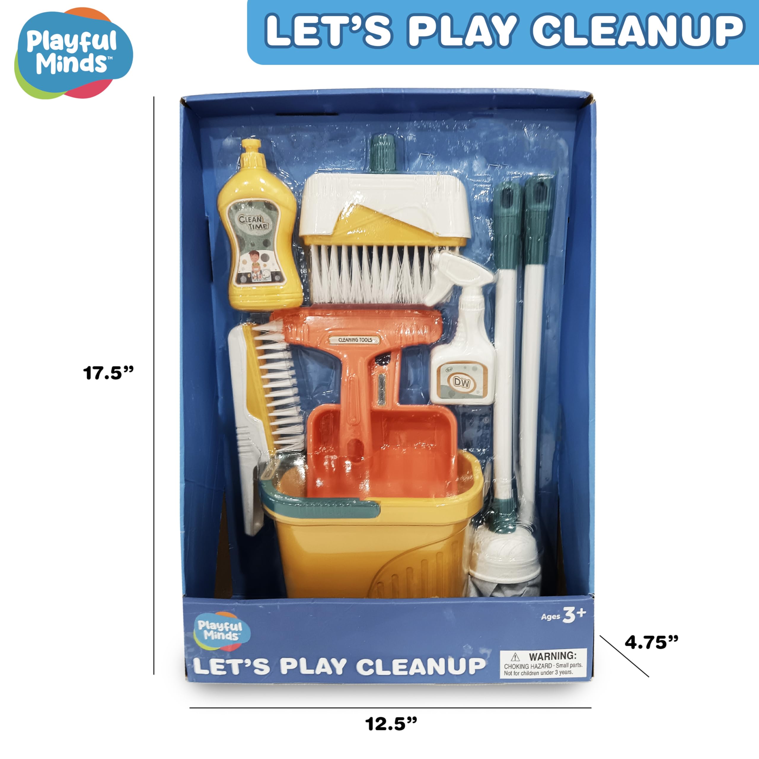 Playful Minds cleaning playset pail: sturdy prop for sorting, pouring, and role-play.