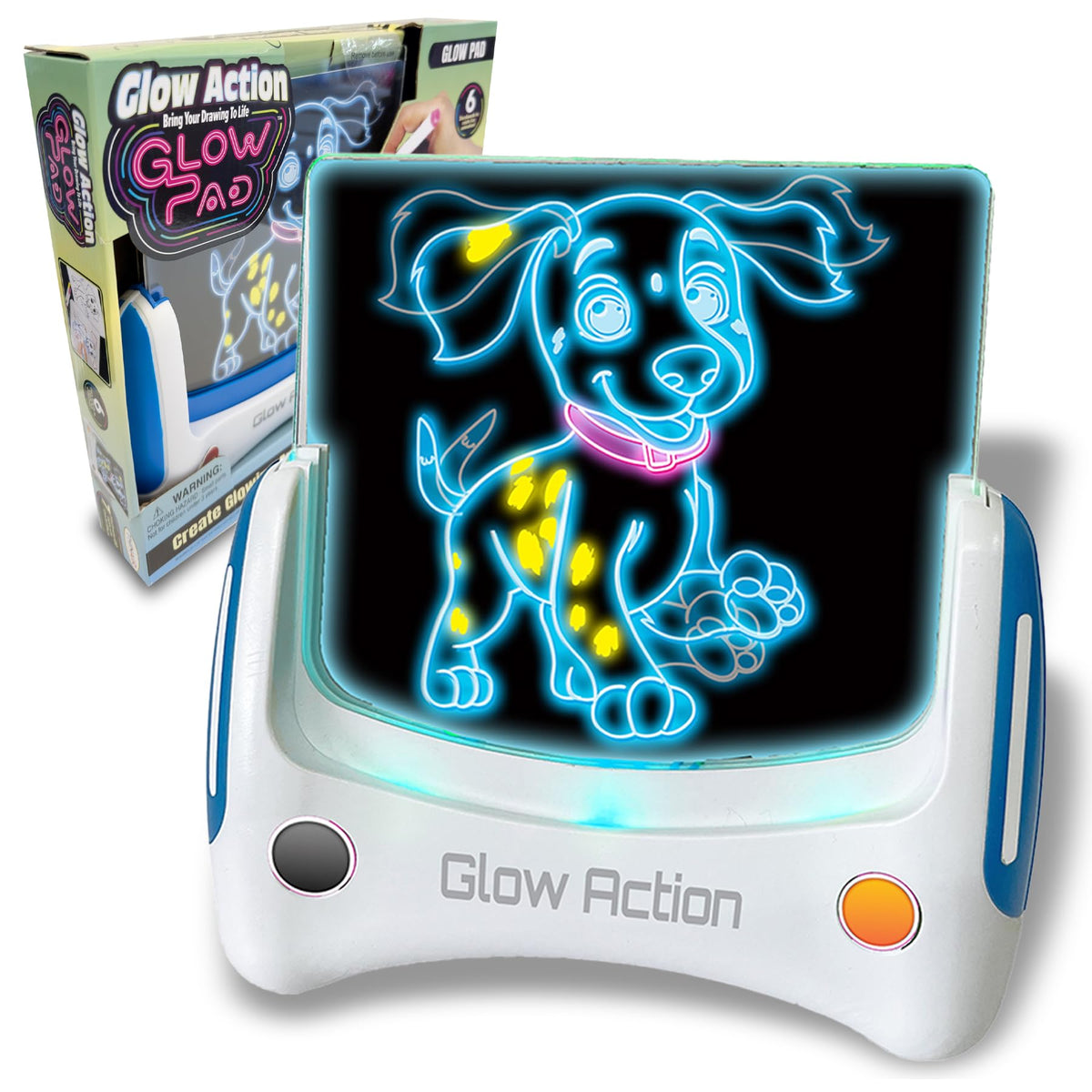 Playful Minds Glow Pad dual screens for tracing and animation.