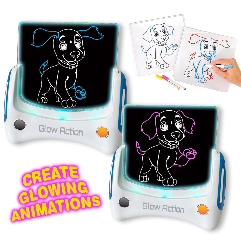 Playful Minds Glow Pad eraser cloth keeps surfaces clean for reuse.