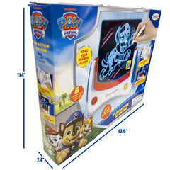 Playful Minds PAW Patrol Glow Pad markers show bright, easy drawing.