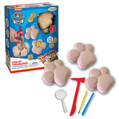 Playful Minds PAW Patrol dig block coin reveals hidden treasure for kids.