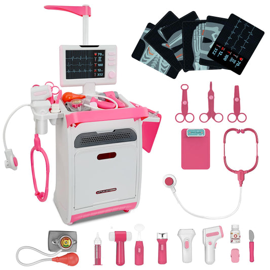 Playhiland pink doctor cart boosts imaginative play and early medical role skills.
