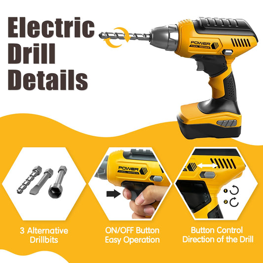 Playhiland tool box storage case keeps tools organized for kids