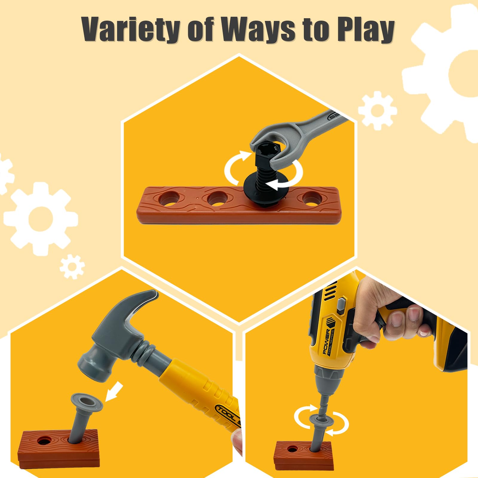 Playhiland wood blocks and ruler for creative building play