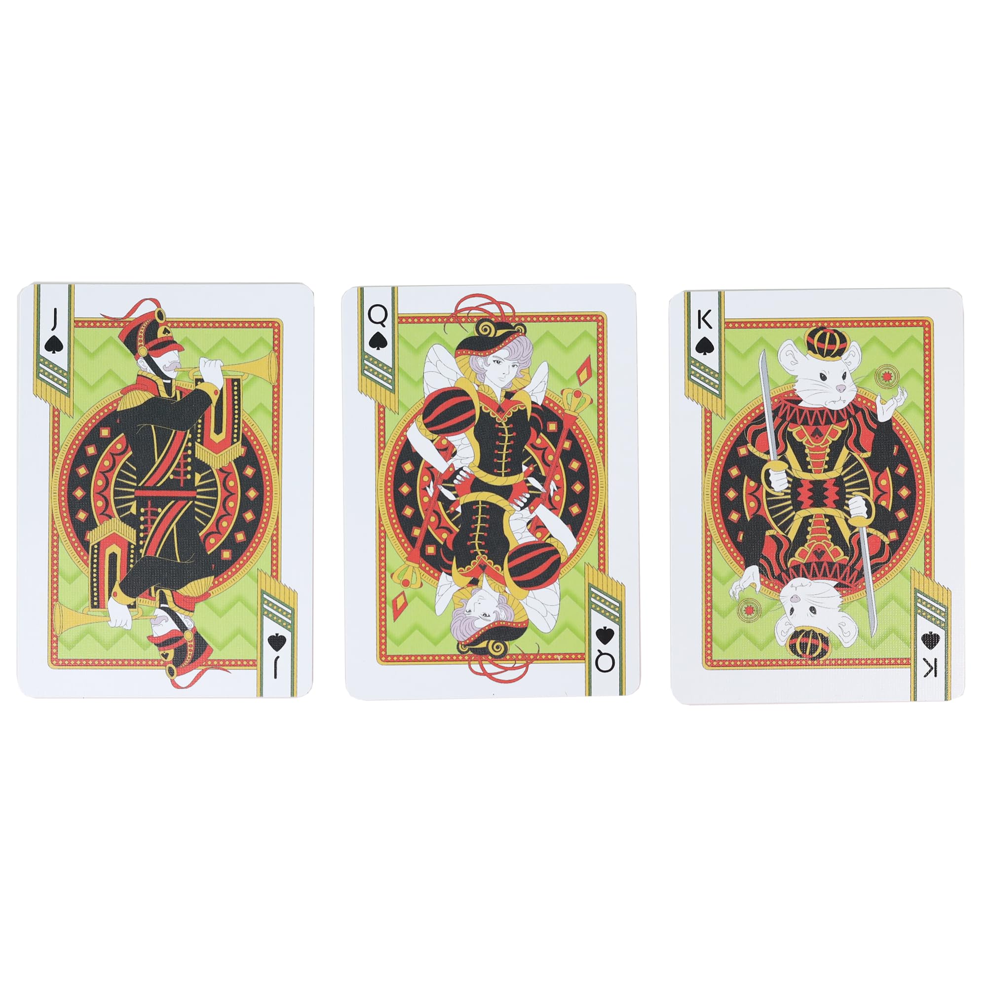 PLAYING CARD DECKS Festive red and green pack brightens holiday table games.