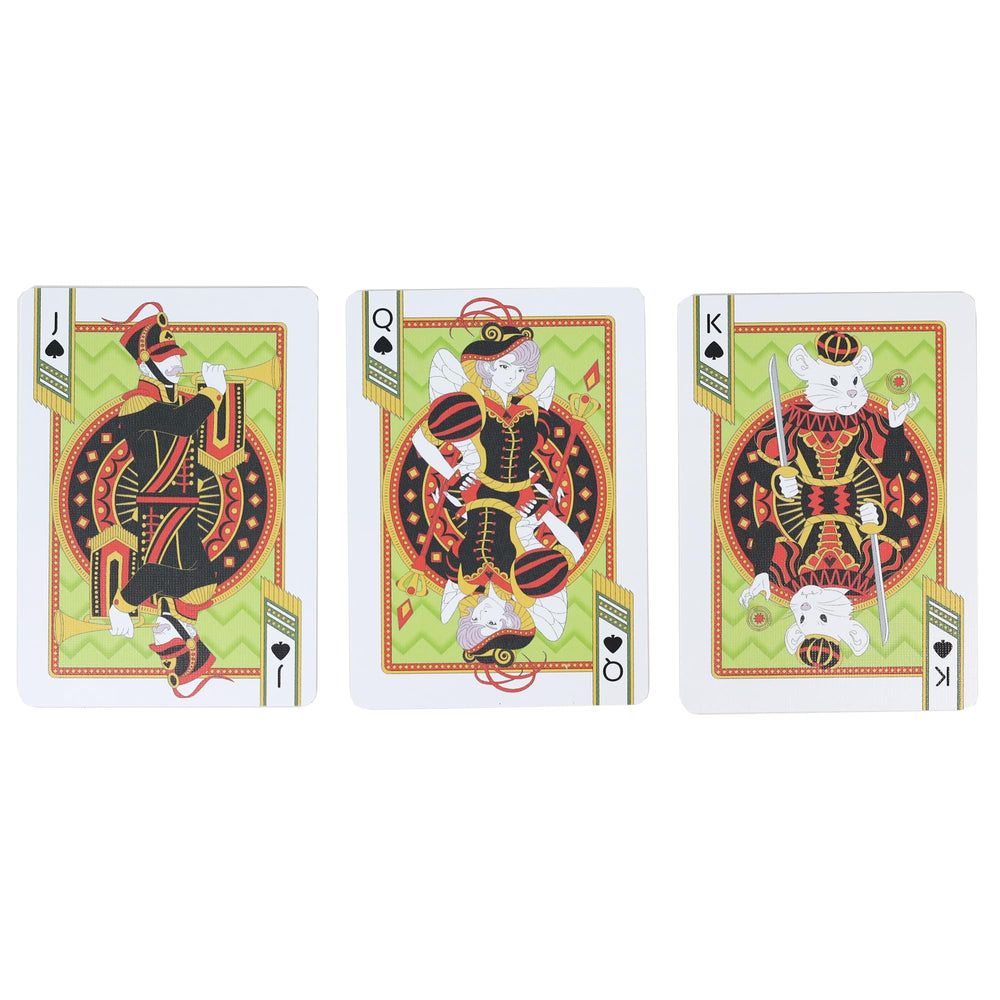 PLAYING CARD DECKS Festive red and green pack brightens holiday table games.