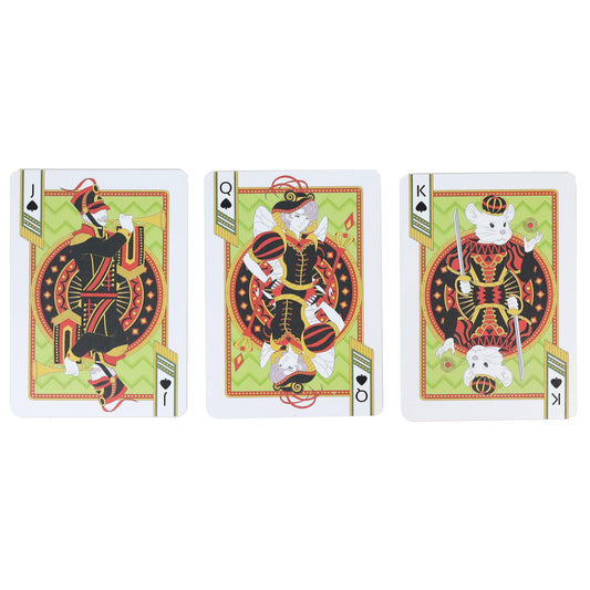 PLAYING CARD DECKS Festive red and green pack brightens holiday table games.