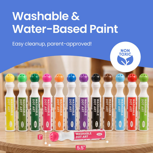 Bright neon and pastel colors for vibrant toddler art projects