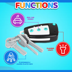 Playkidiz toy car keys with three shapes for varied tactile play