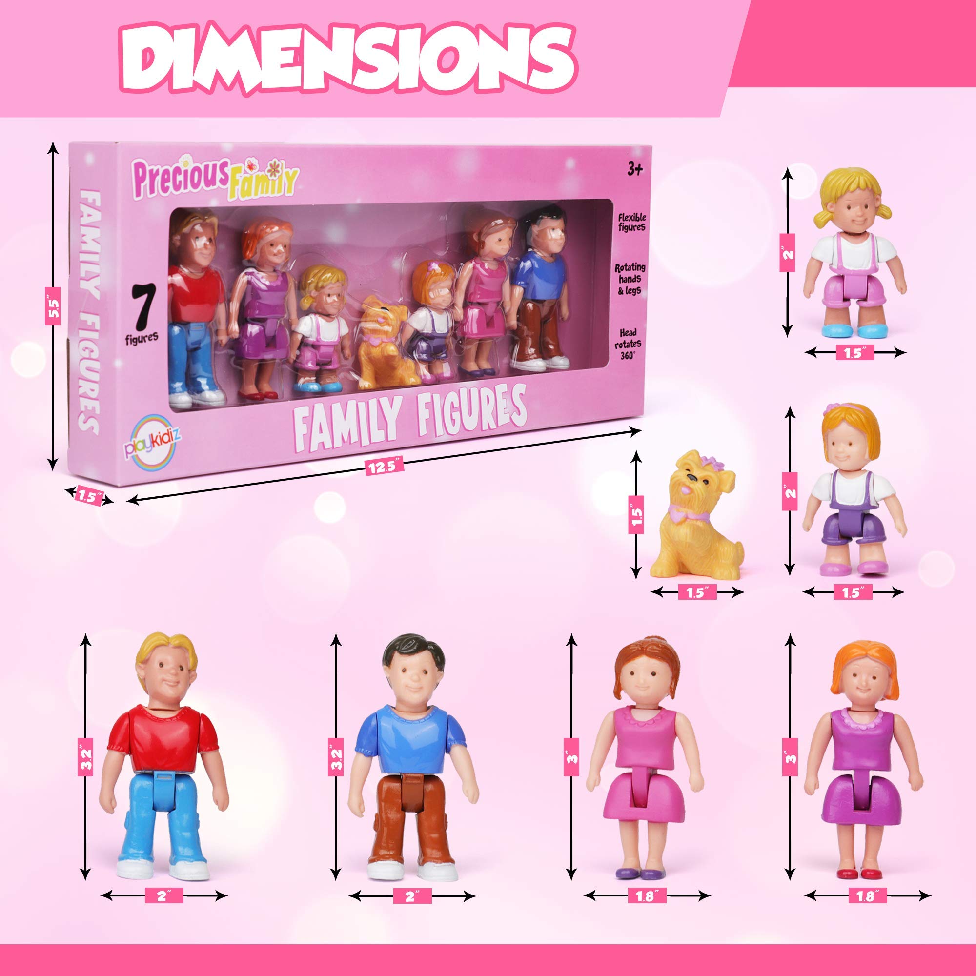 Playkidz family figures: gift box packaging ideal for birthdays.