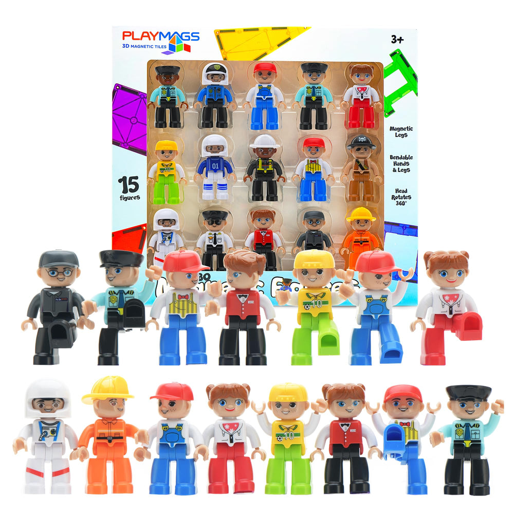 Playmags large figures 15-piece set for STEM-inspired play.