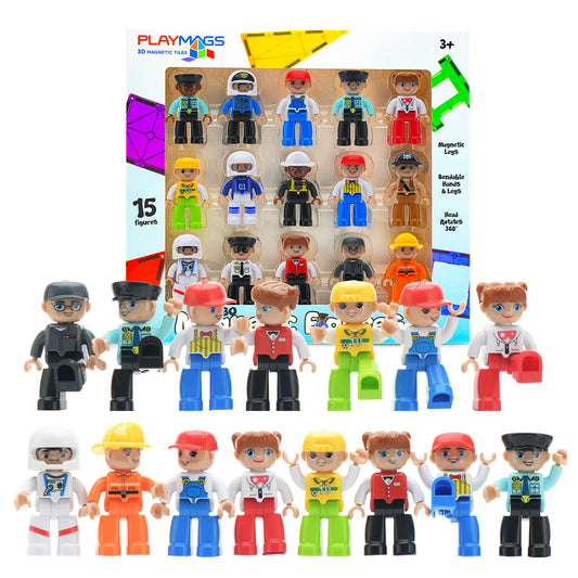 Playmags large figures 15-piece set for STEM-inspired play.