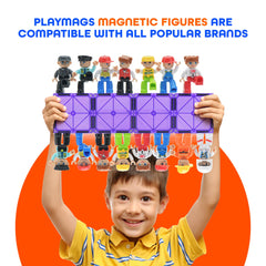 Playmags large figures rotatable head for expressive scenes.