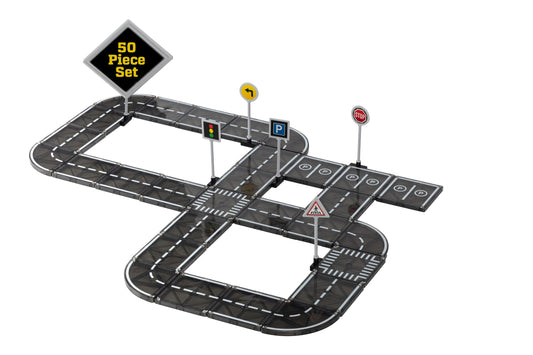 Playmags traffic lights five-pack shown with colorful signaling for intersections.
