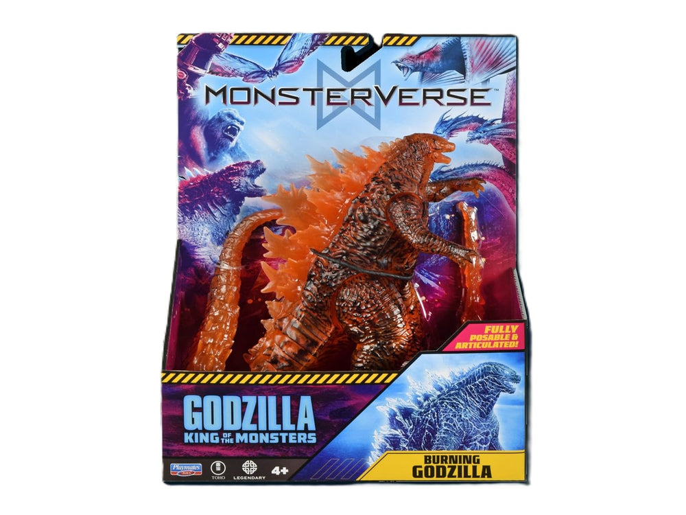 PlayMates Burning Godzilla 6inch figure in a dynamic pose for display and play.