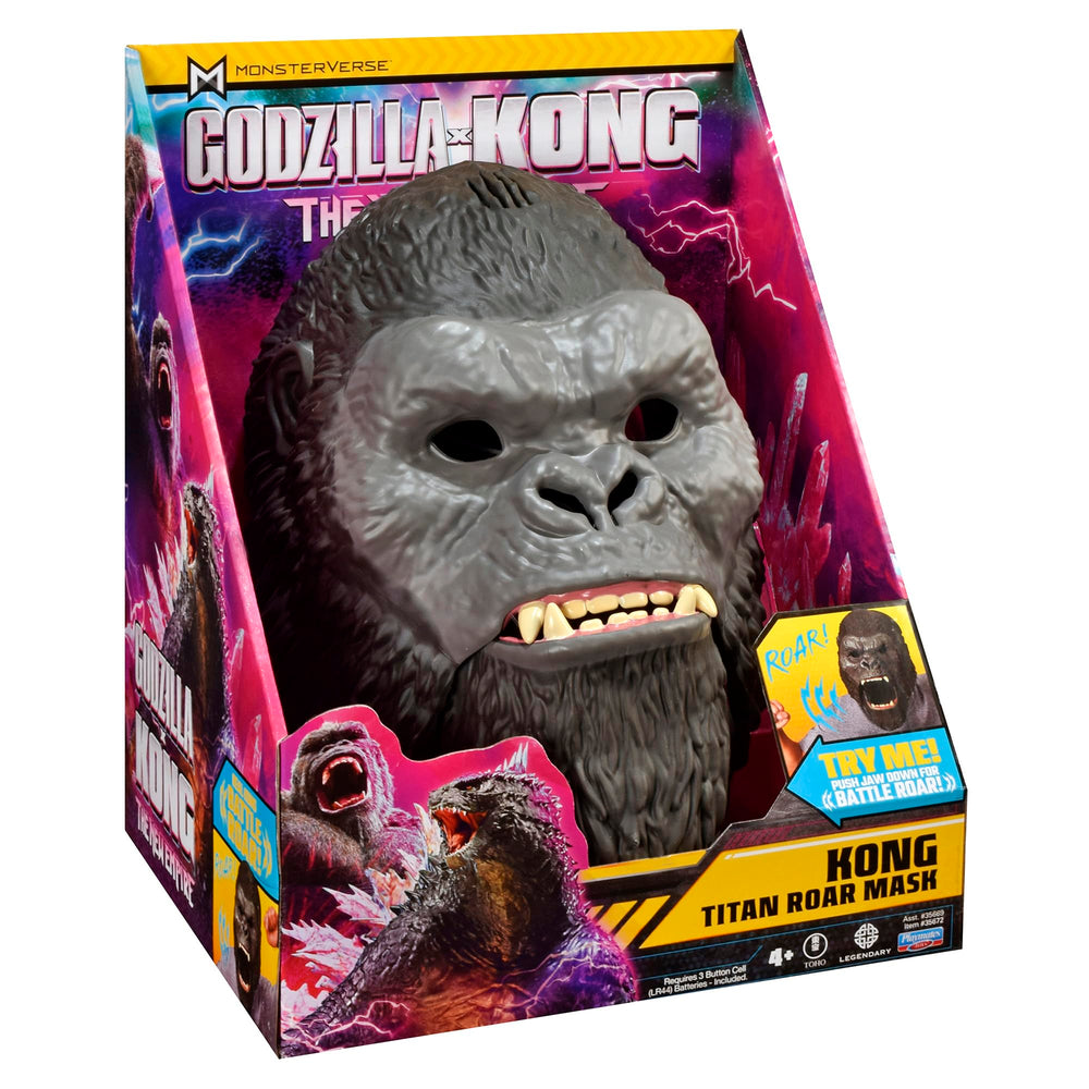 Godzilla x Kong Interactive Mask adjustable chin strap ensures snug wear during play and cosplay.