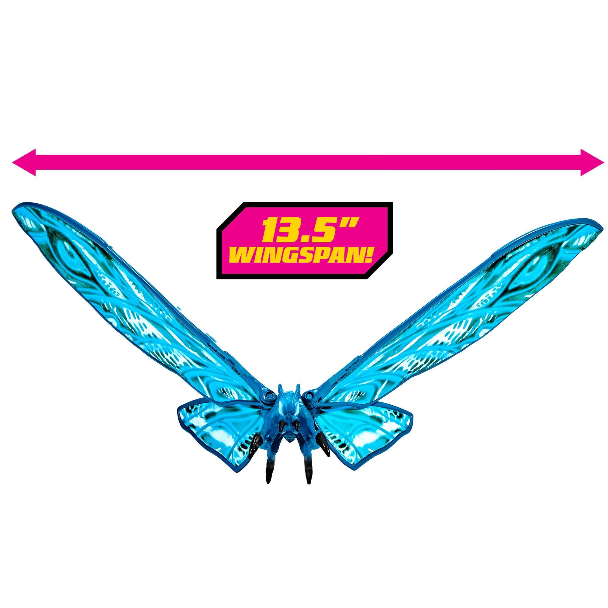 PlayMates MonsterVerse Mothra flight pose showcases dynamic display options.