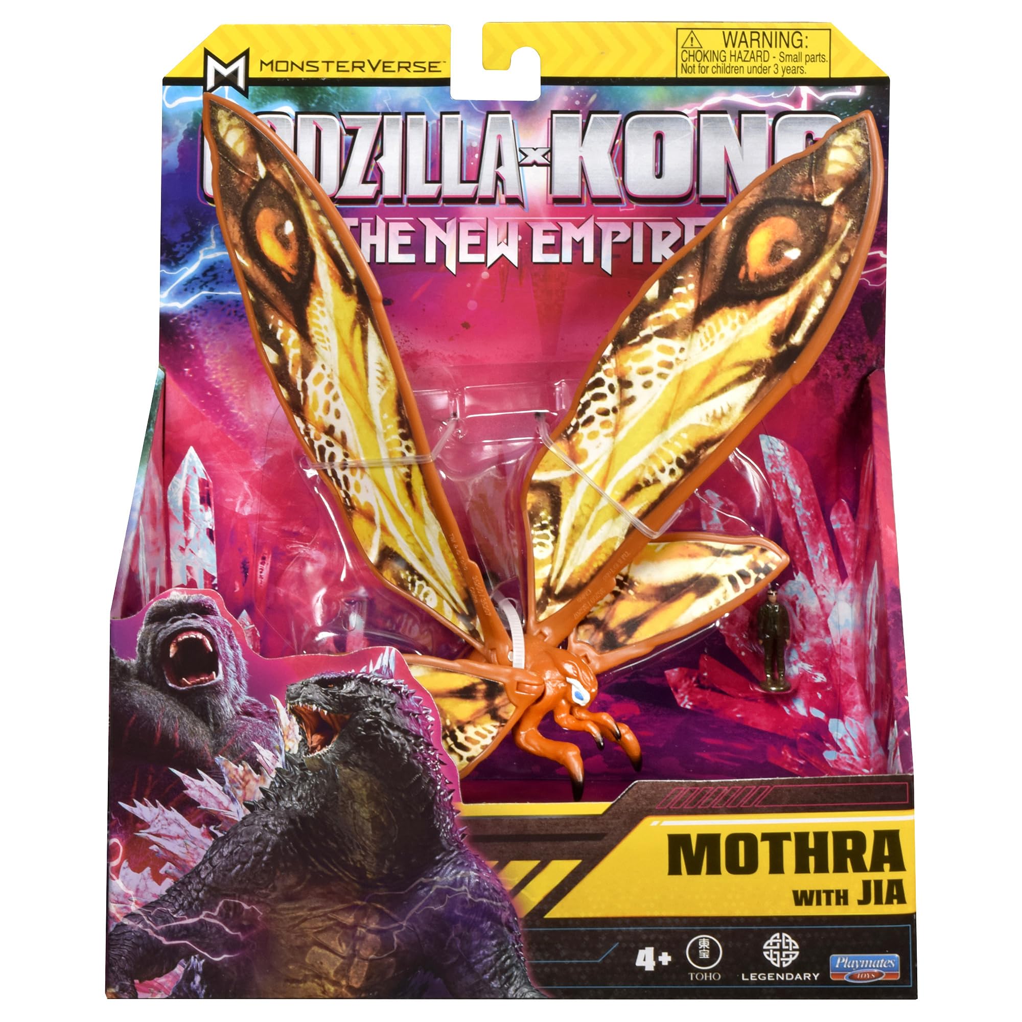 PlayMates Mothra with Jia 6 inch figure closeup eyes reveals craftsmanship