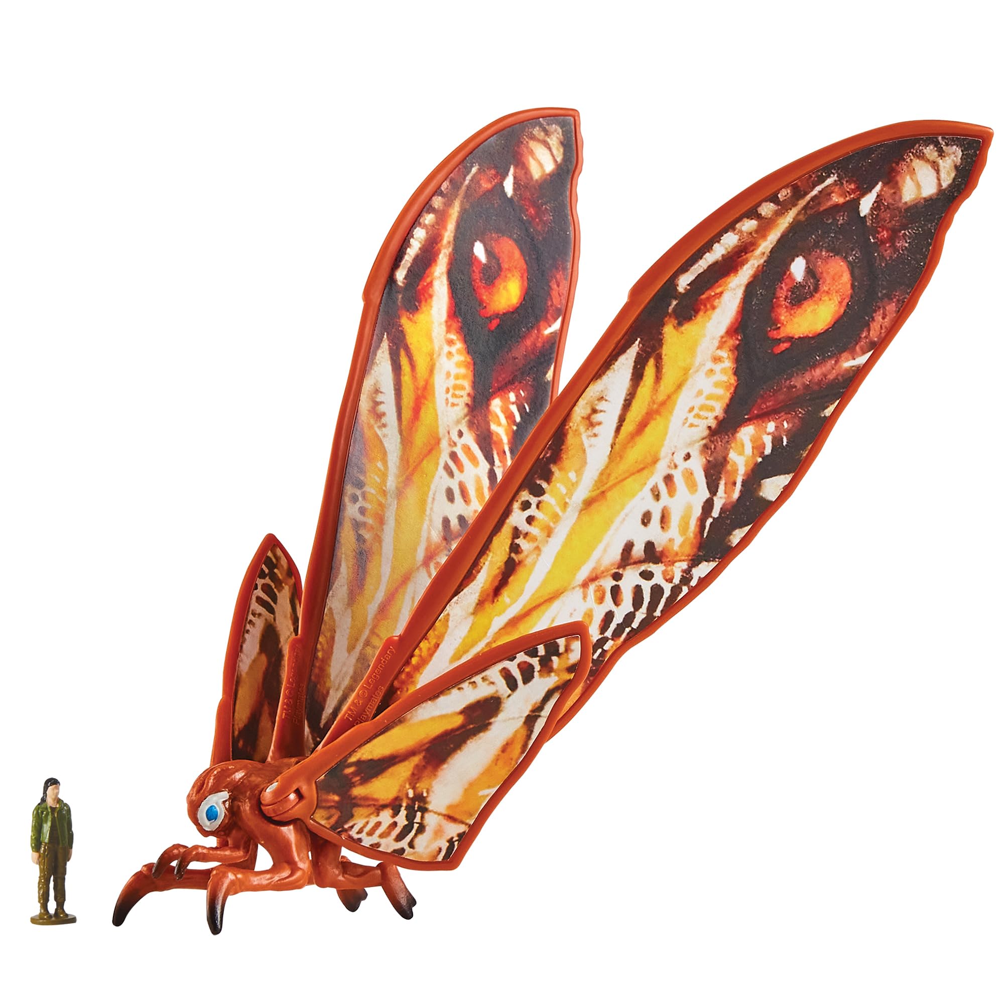 PlayMates Mothra with Jia 6 inch figure front view for display and collection