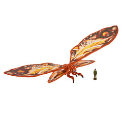 PlayMates Mothra with Jia 6 inch figure pose ready shot highlighting articulation