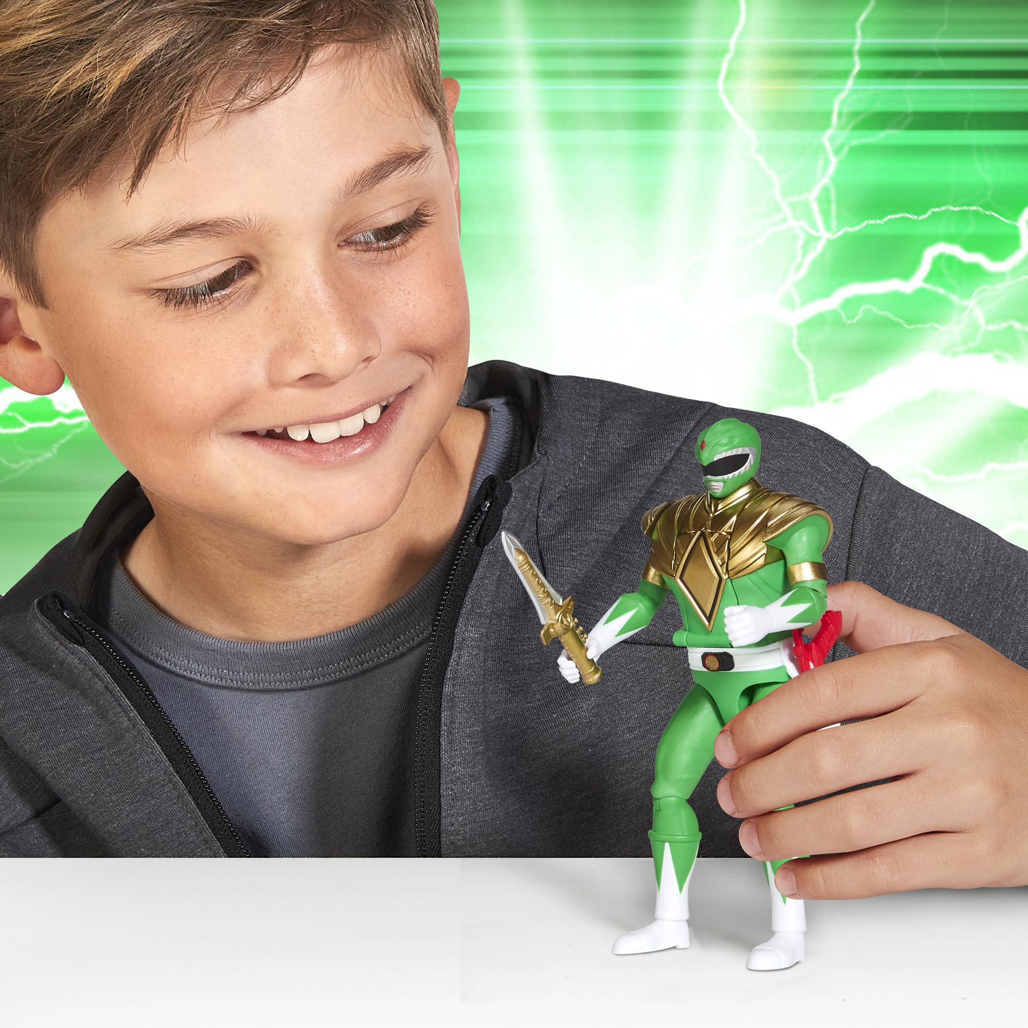 PlayMates Green Ranger dynamic pose for action-packed storytelling.