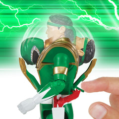PlayMates Green Ranger close-up with serious face for display.