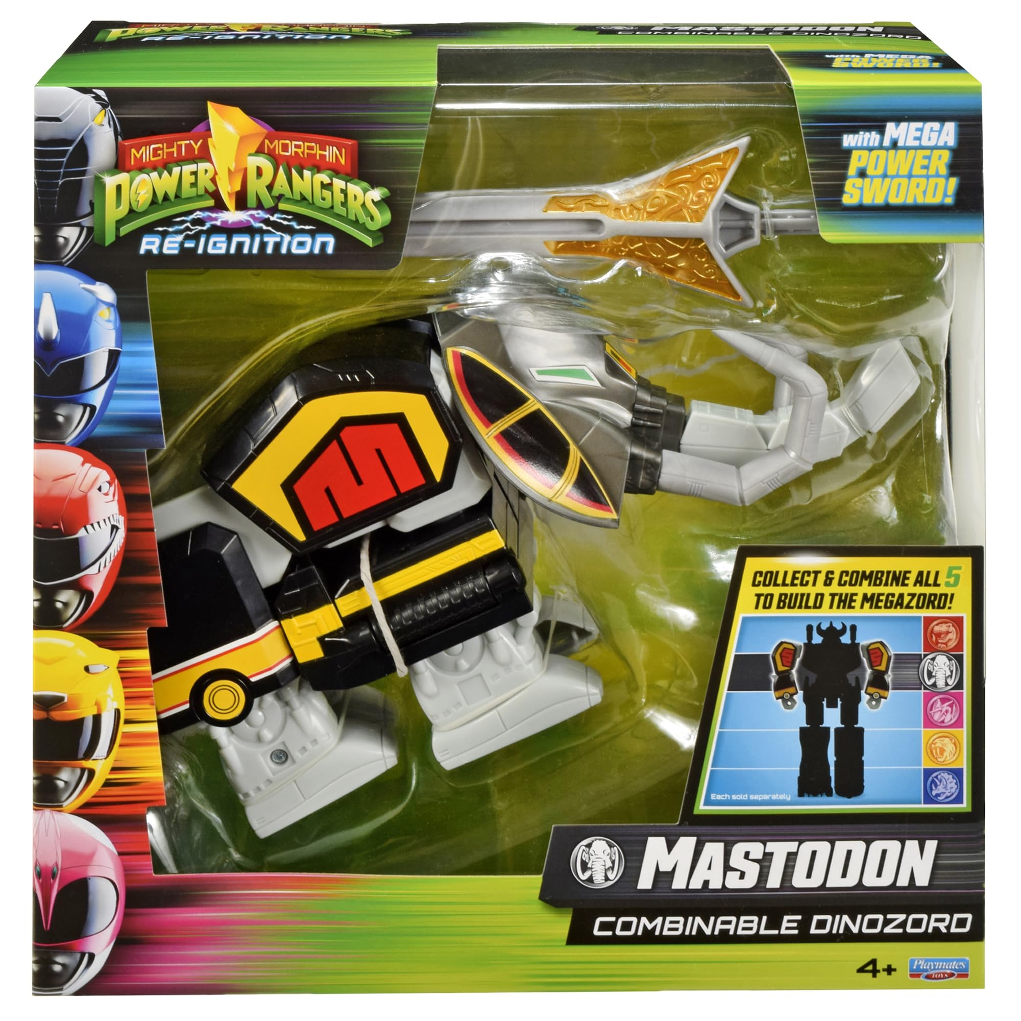 PlayMates Mastodon front view figure, ideal for display and imaginative play.