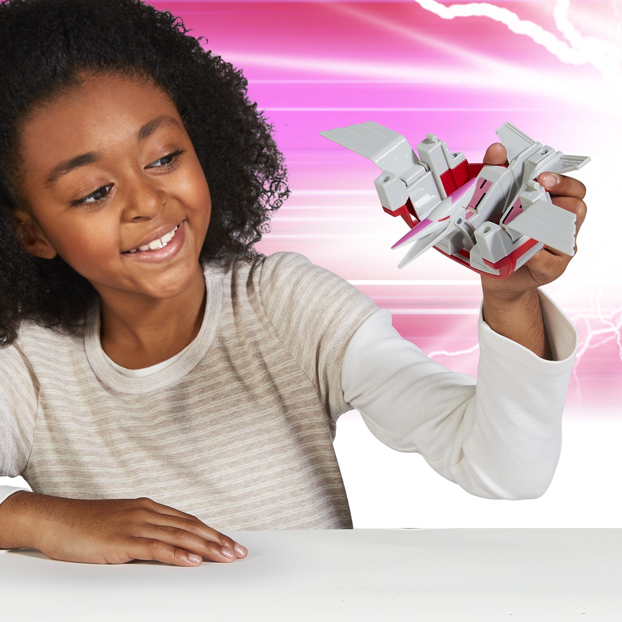 PlayMates Power Rangers ReIgnition Pterodactyl megazord assembly view highlights modular play options.