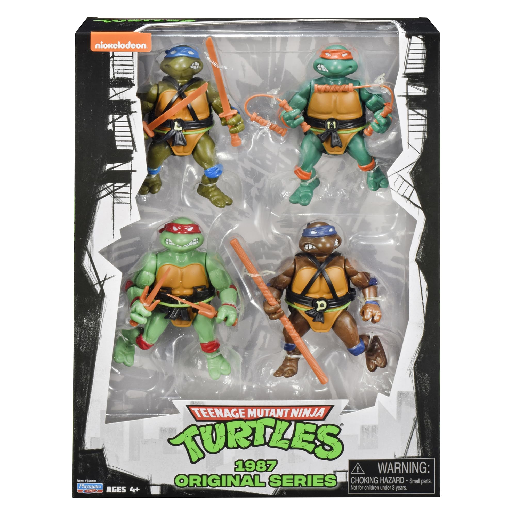 PlayMates TMNT 1987 Leonardo figure — authentic styling for display and nostalgic play