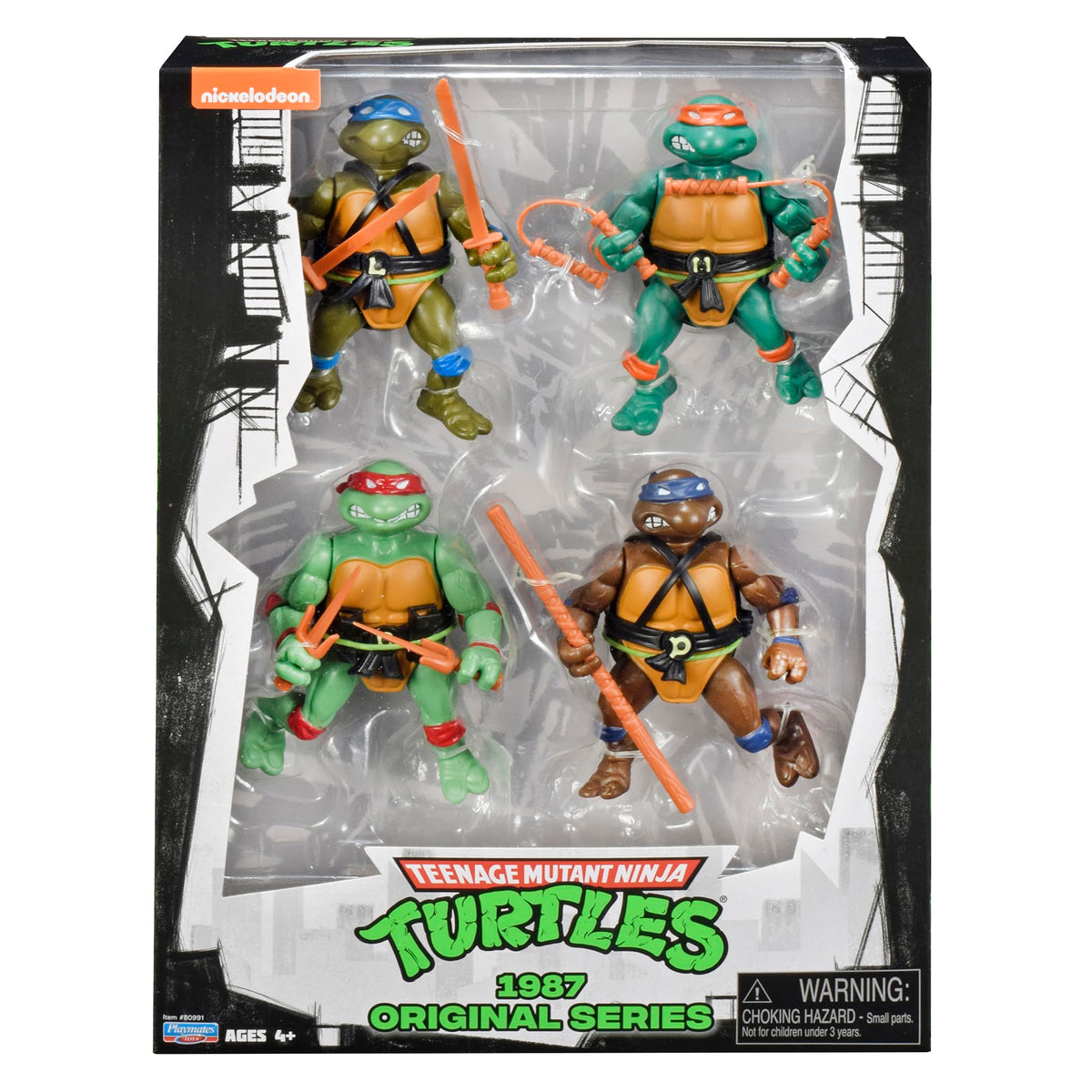 PlayMates TMNT 1987 Leonardo figure — authentic styling for display and nostalgic play