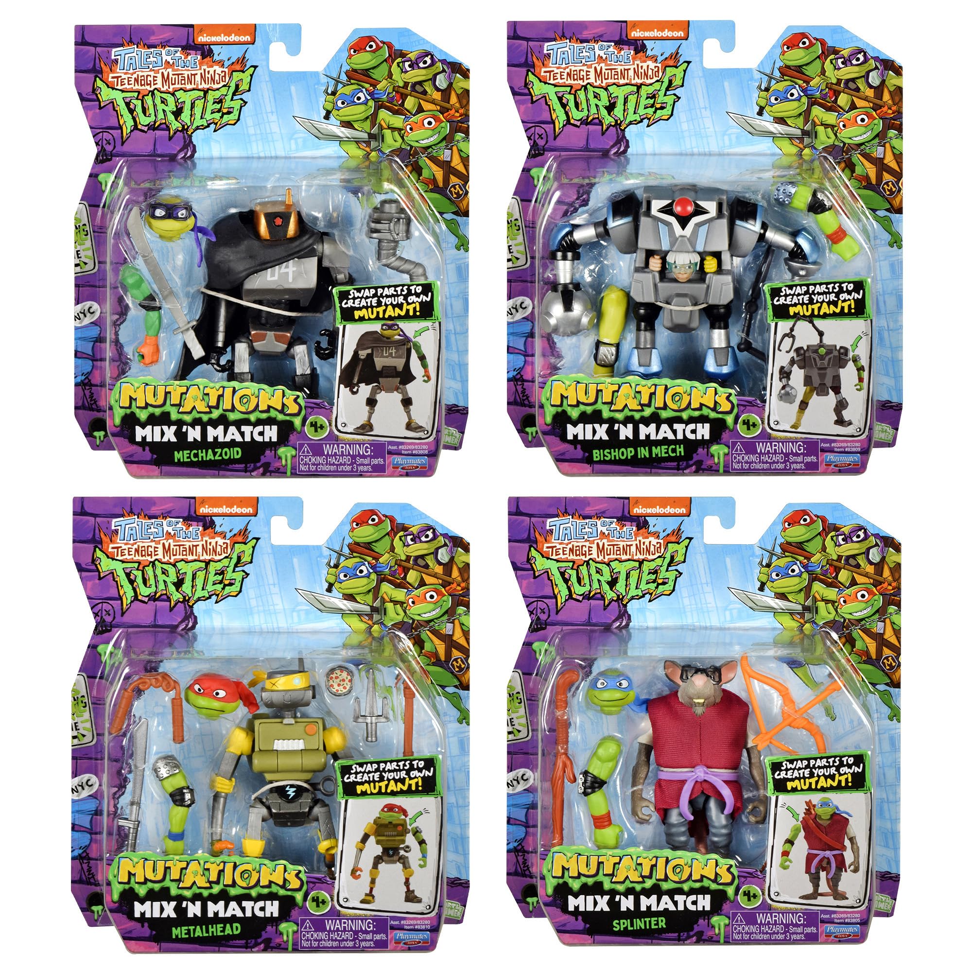 PlayMates TMNT Mix N Match limbs pack enabling endless customization.