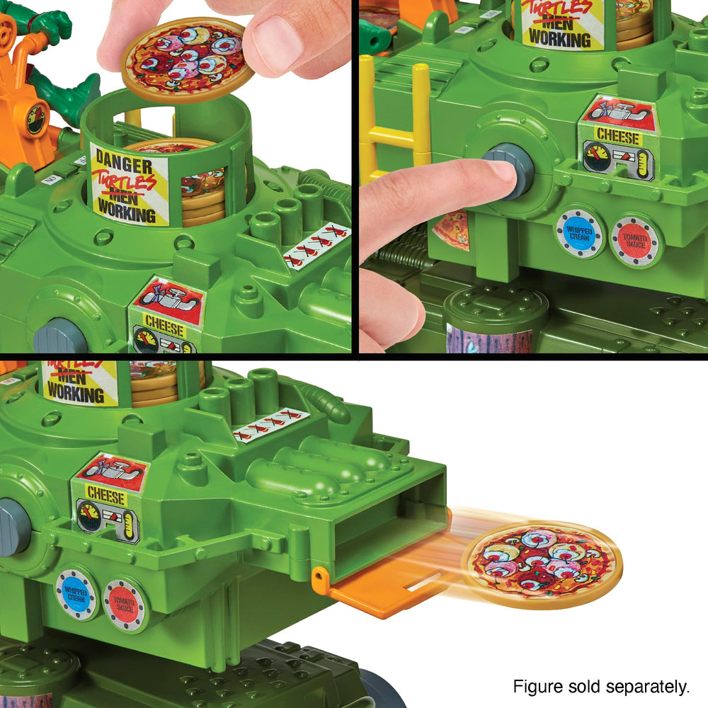 PlayMates TMNT Pizza Thrower Vehicle disc ammunition pack demonstrates included projectiles.