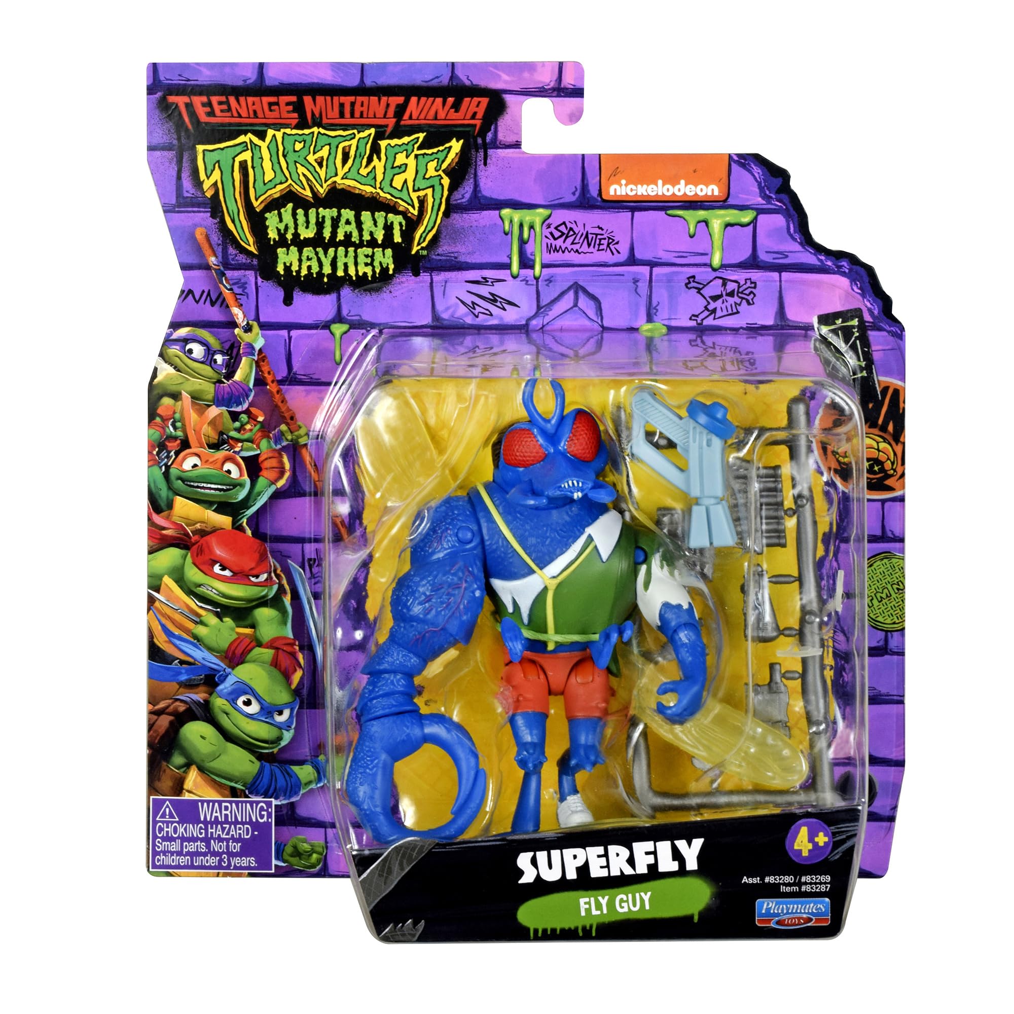 Playmates Toys Super Fly accessory rack with weapons for imaginative scenes