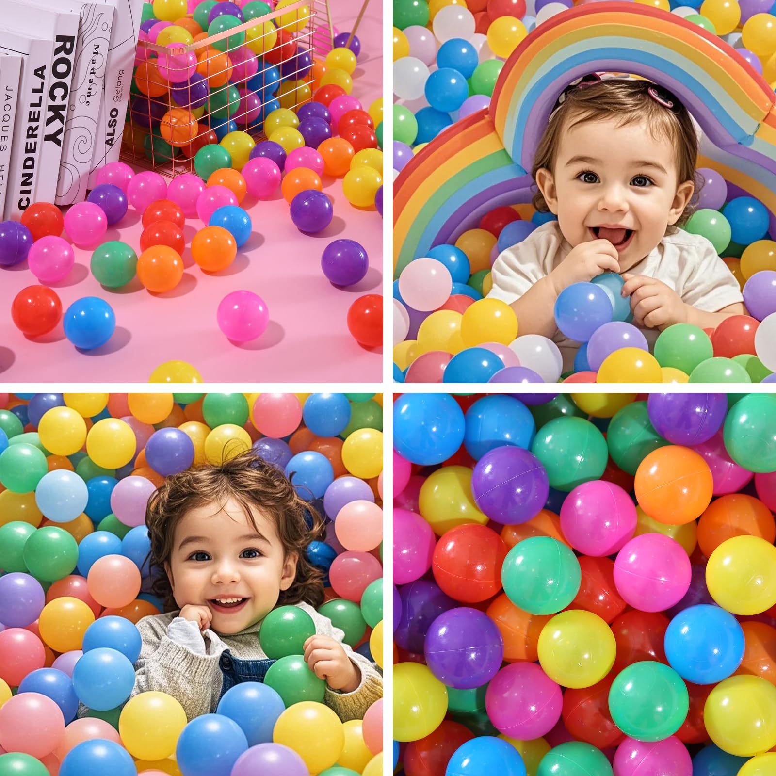 Durable PlayMaty pit balls are BPA-free and phthalate-free for safe sensory play.