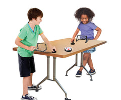 Playmind O2 Hockey goals and nets ready for fast tabletop action