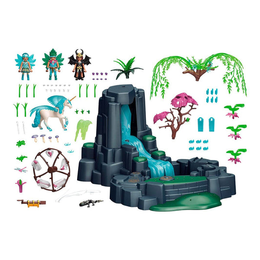 Playmobil Ayuma Water Wheel activation sparks crystal growth during play